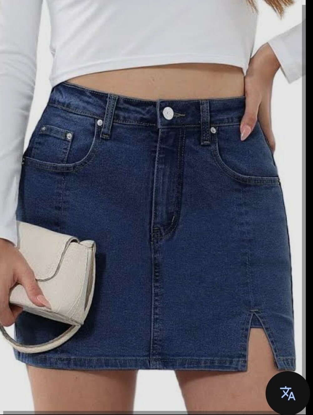 Genleck Jean Mini Skort NWT Size Large